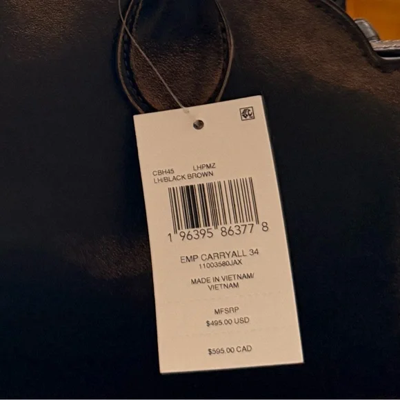 Coach Empire Carryall Brown/Black Leather Shoulder Bag - Picture 11 of 14